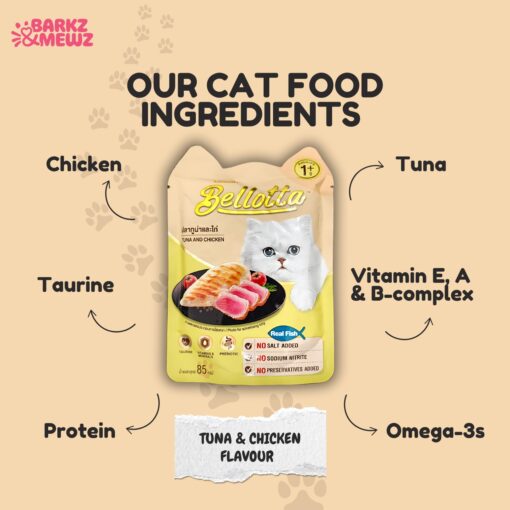 Bellotta Pouch Tuna & Chicken (85g) - Image 4